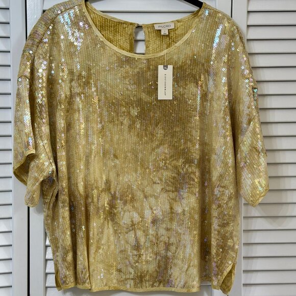 Pilcro by Anthropologie Sequin Top NWT Size Large, Holiday Parties & Nights Out - Picture 9 of 13